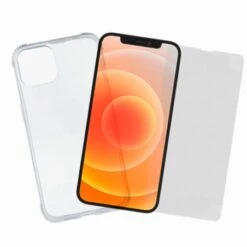 Pack Basique Pour IPhone 13 Pro Max: Coque Silicone Renforcée + Verre Trempé Transparent