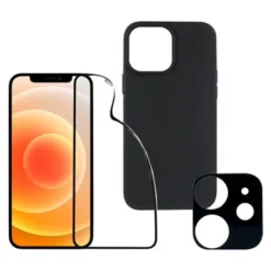 Pack Premium Pour IPhone 12: Ultra Soft + Verre Trempé Complet + Protège-caméra